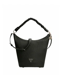 Hassie Bucket Hobo Satchel in Black