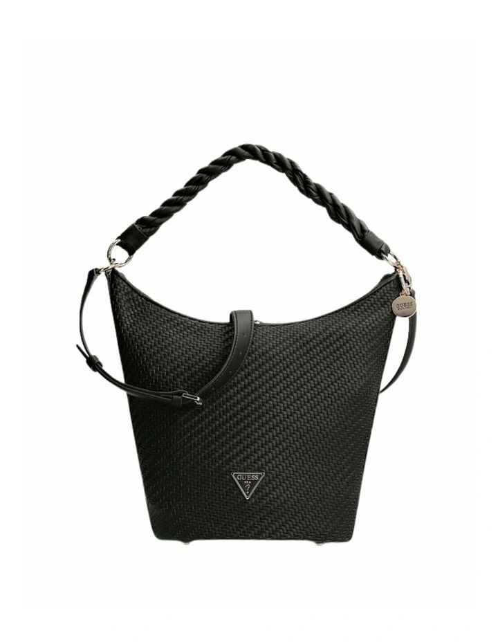 Hassie Bucket Hobo Satchel in Black image 1
