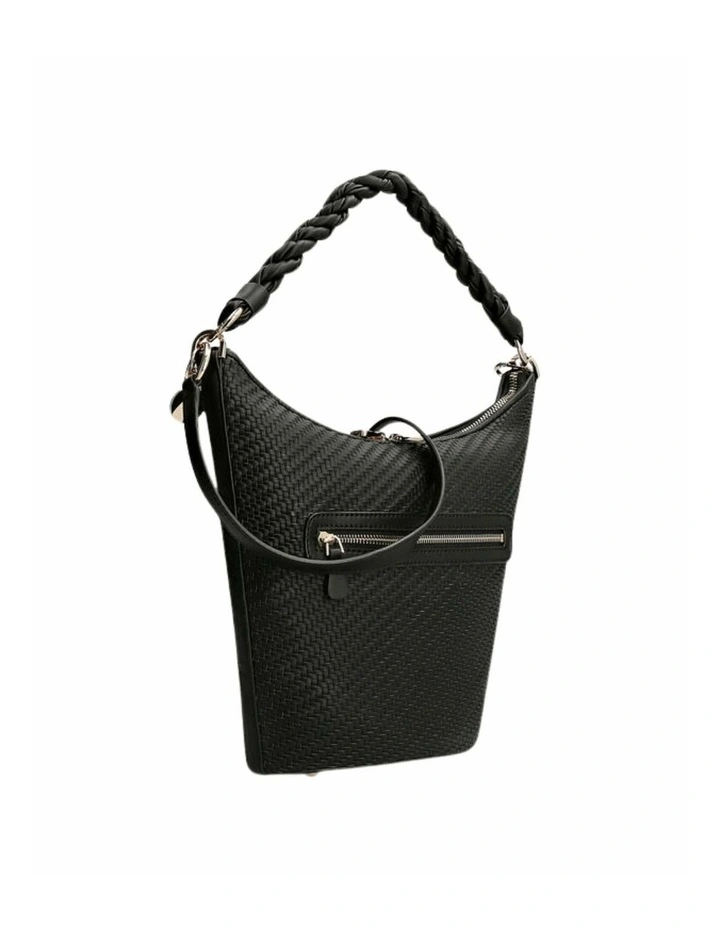 Hassie Bucket Hobo Satchel in Black image 4