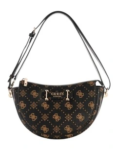 Silia Convertible Shoulder Bag in Espresso Logo