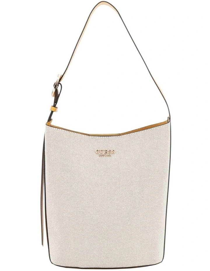 Nicolette Large Bucket Shoulder Bag in Natural/Marigold image 3