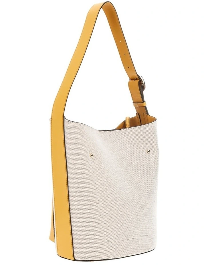 Nicolette Large Bucket Shoulder Bag in Natural/Marigold image 4