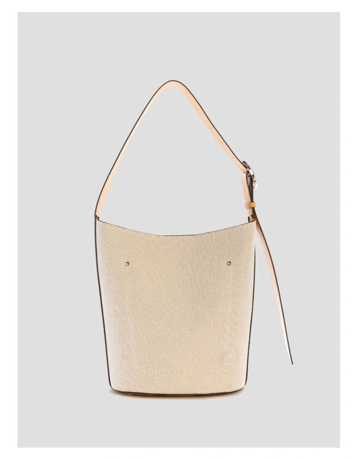 Nicolette Large Bucket Shoulder Bag in Natural/Marigold image 6