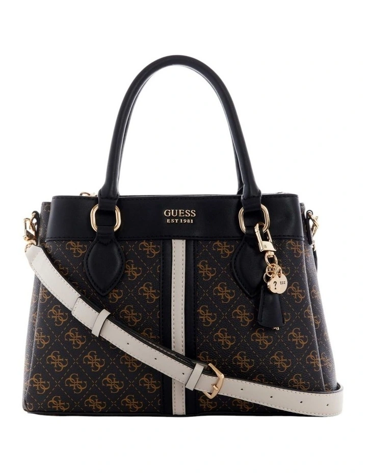 Kasinta III Compartment Satchel Bag in Brown Multi image 1