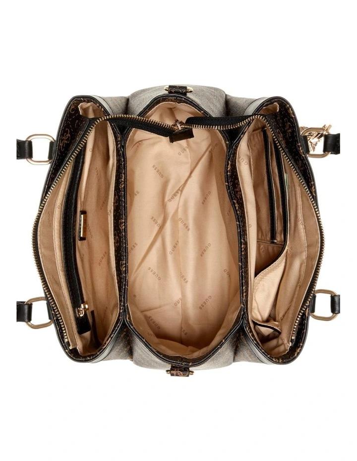 Kasinta III Compartment Satchel Bag in Brown Multi image 3