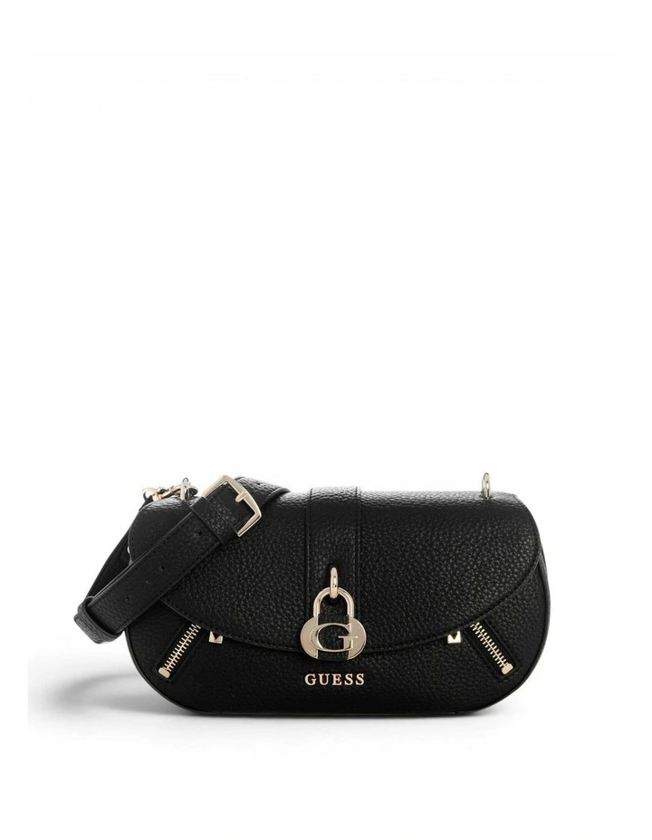 Jessa Flap Crossbody Bag in Black image 1