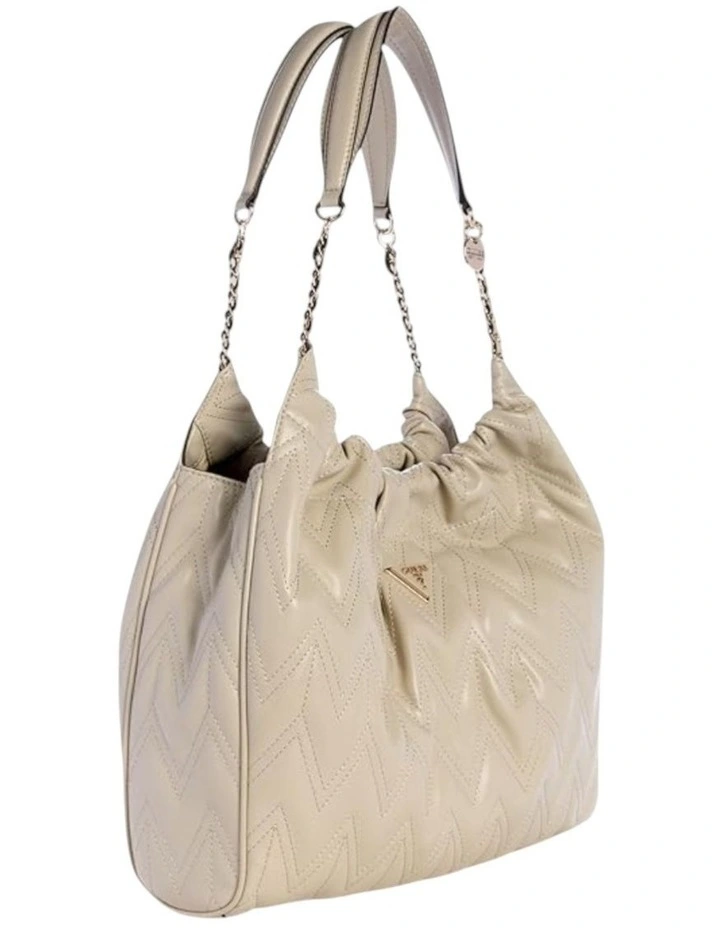 Eda Large Hobo Shoulder Bag in Taupe image 2