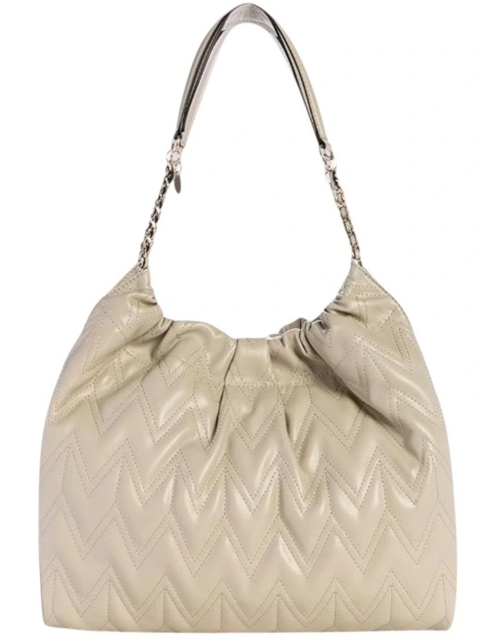Eda Large Hobo Shoulder Bag in Taupe image 3