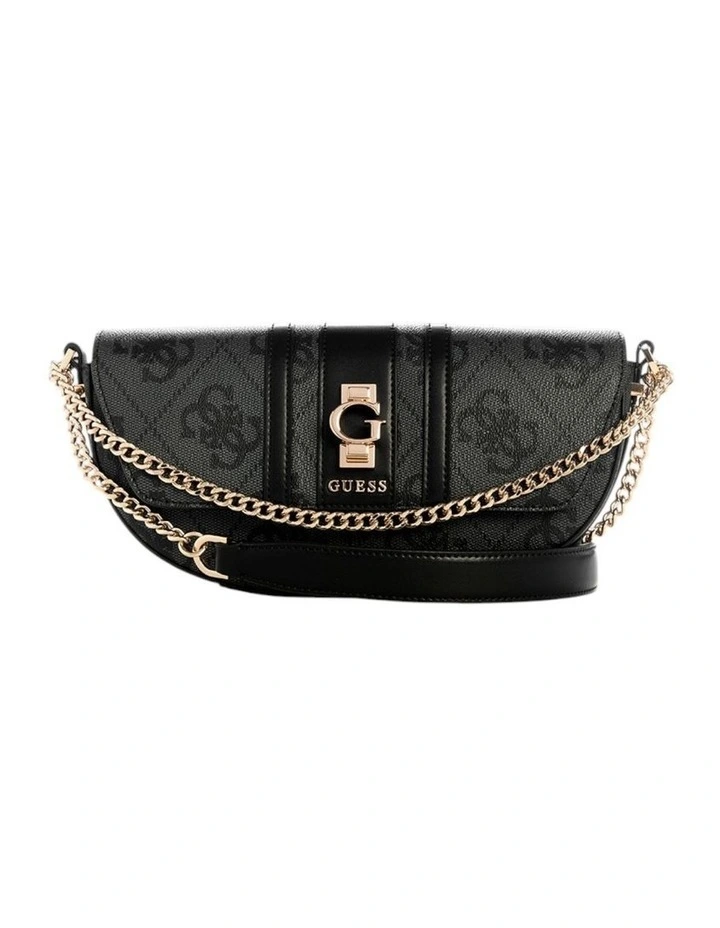 Erenia Convertible Crossbody Flap Bag in Black Logo image 1