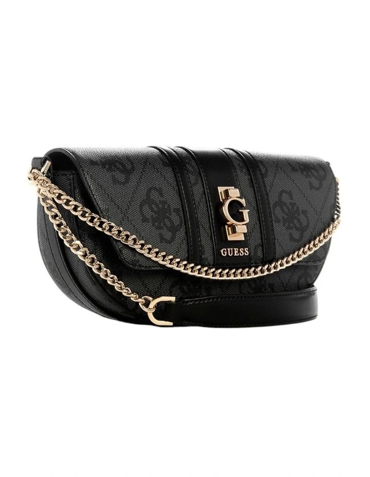 Erenia Convertible Crossbody Flap Bag in Black Logo image 2