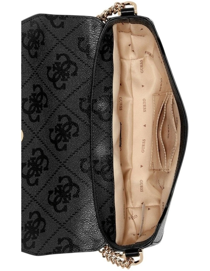 Erenia Convertible Crossbody Flap Bag in Black Logo image 4