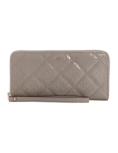 Libby Large Zip Around Wallet in Dark Taupe