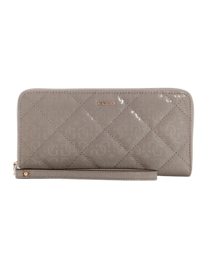 Libby Large Zip Around Wallet in Dark Taupe image 1