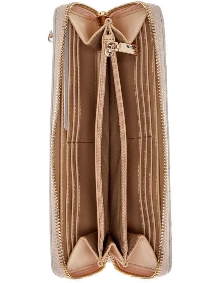Libby Large Zip Around Wallet in Dark Taupe image 3