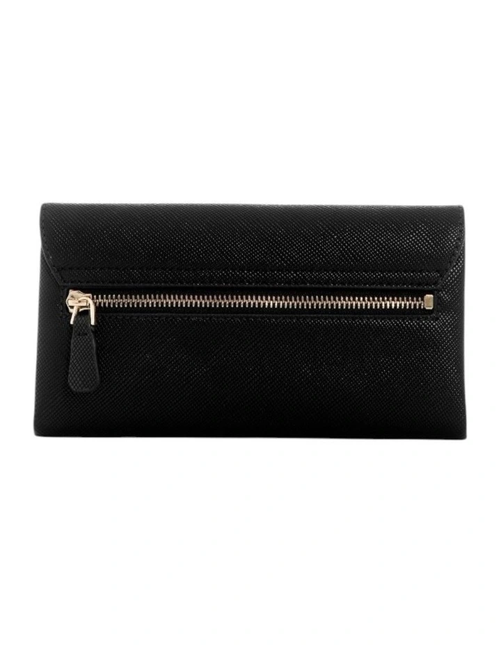 Noelle Crossbody Flap Organiser Bag in Black image 3
