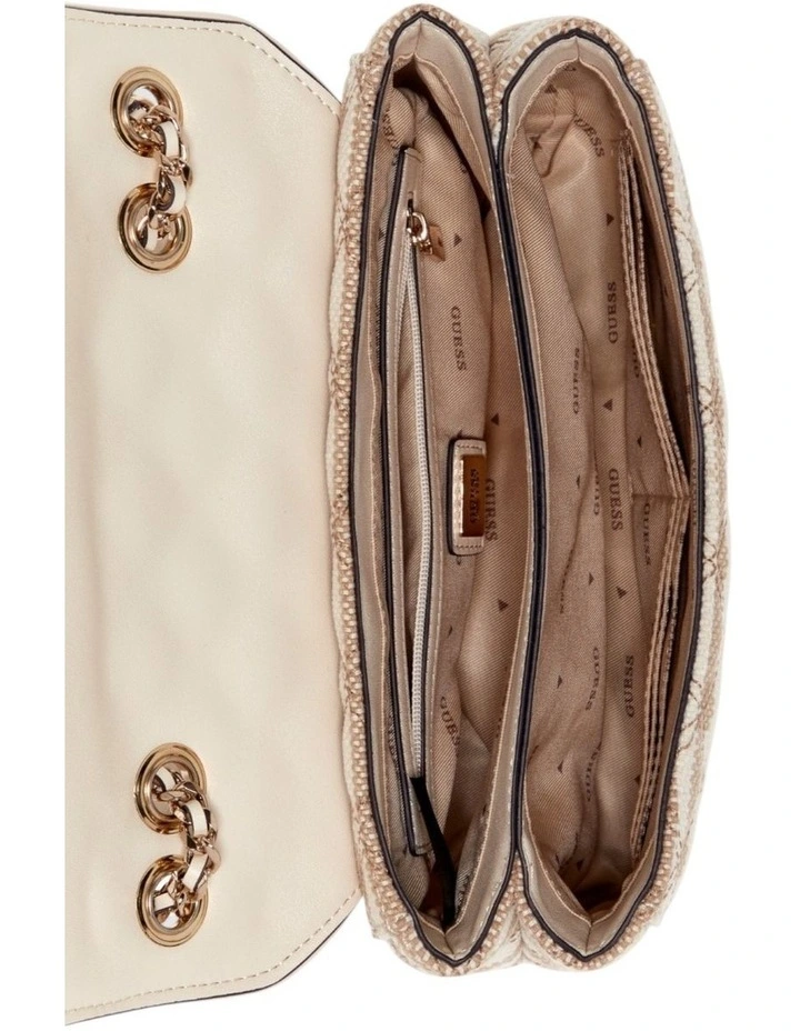 Giully II Convertible Crossbody Flap Bag in Taupe Multi image 4