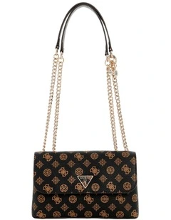 Daryna Crossbody Bag in Mocha Logo