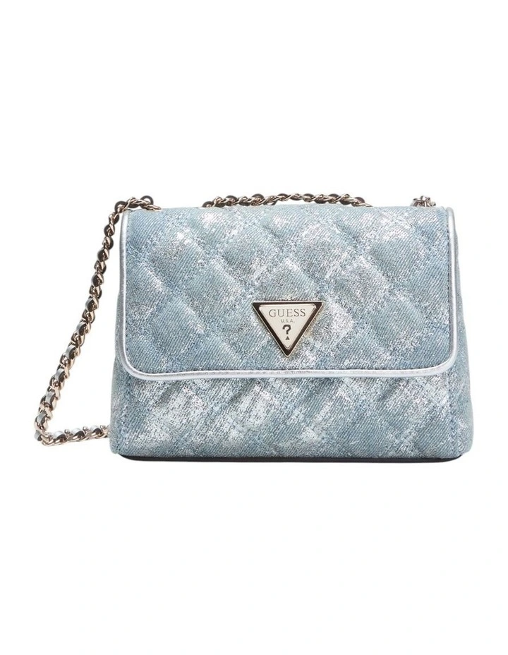 Giully II Mini Convertible Crossbody Flap Bag in Metallic Denim image 1