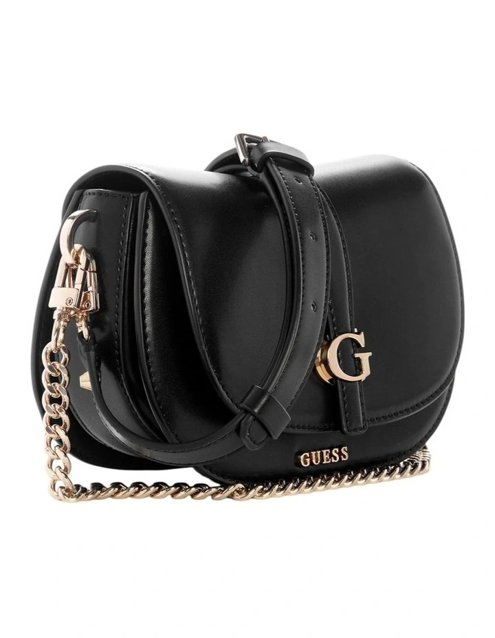 Carrie Mini Flap Crossbody Bag in Black image 3