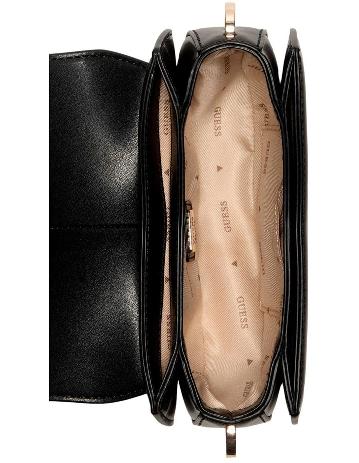 Carrie Mini Flap Crossbody Bag in Black image 4