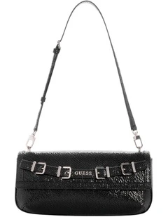 Dovie Flap Shoulder Bag in Black