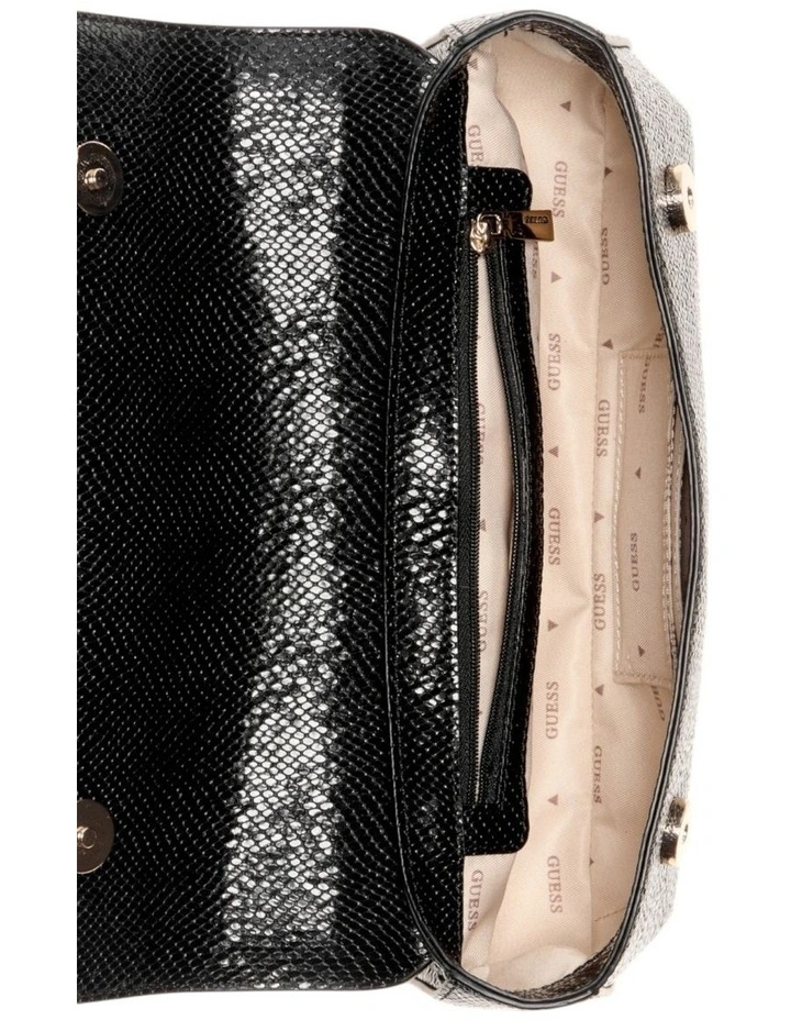 Dovie Flap Shoulder Bag in Black image 4