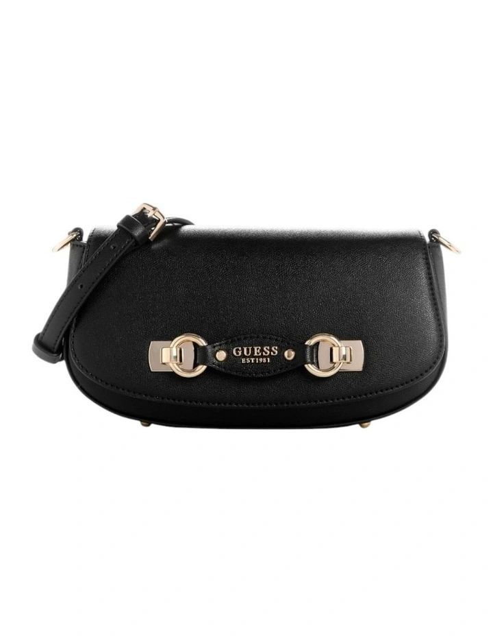 Mimina Flap Crossbody Bag in Black image 1