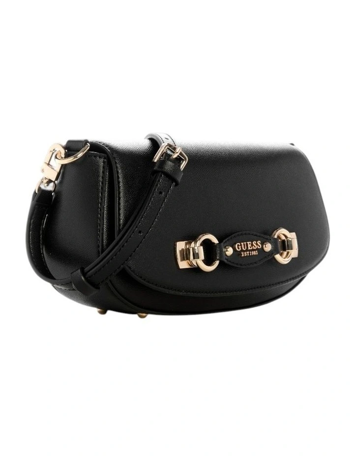 Mimina Flap Crossbody Bag in Black image 2
