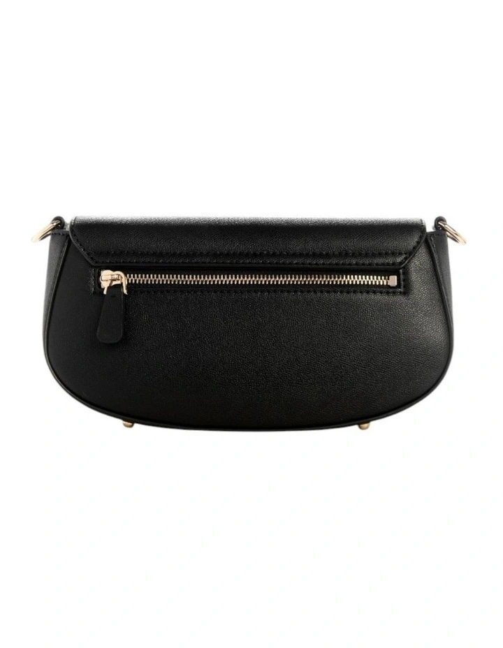 Mimina Flap Crossbody Bag in Black image 3