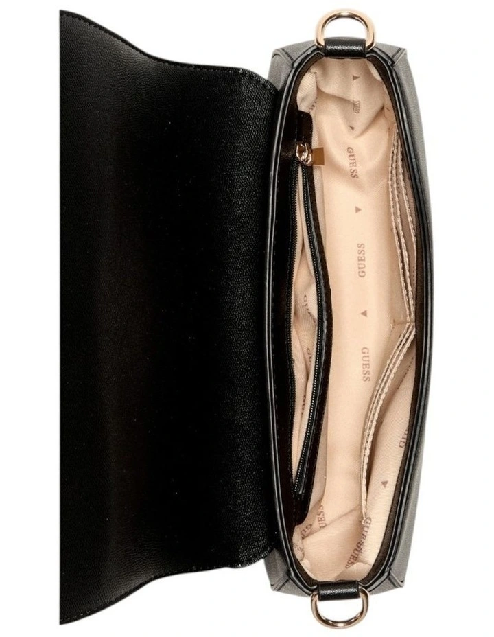 Mimina Flap Crossbody Bag in Black image 4