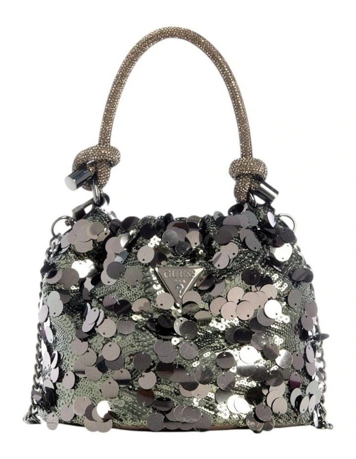 Holiday Shine Pouch Satchel Bag in Pewter image 1
