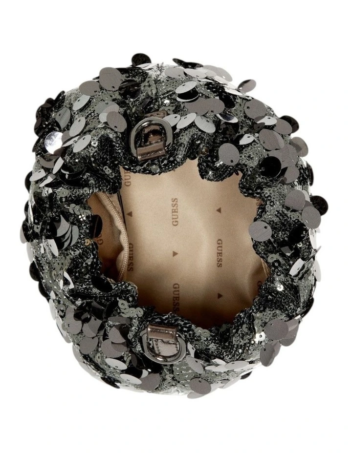 Holiday Shine Pouch Satchel Bag in Pewter image 3
