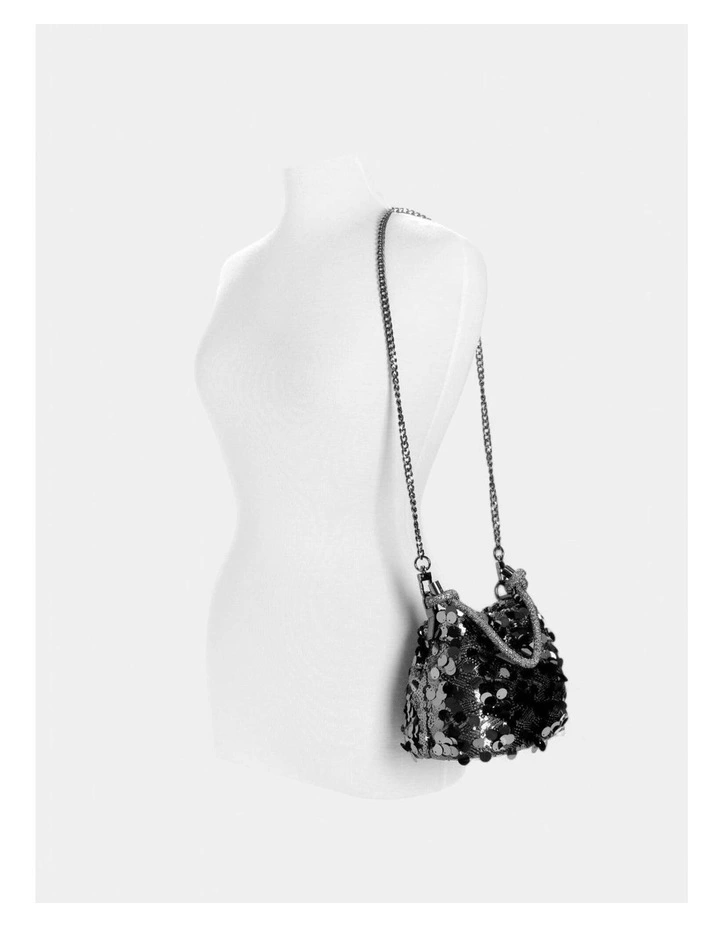 Holiday Shine Pouch Satchel Bag in Pewter image 5