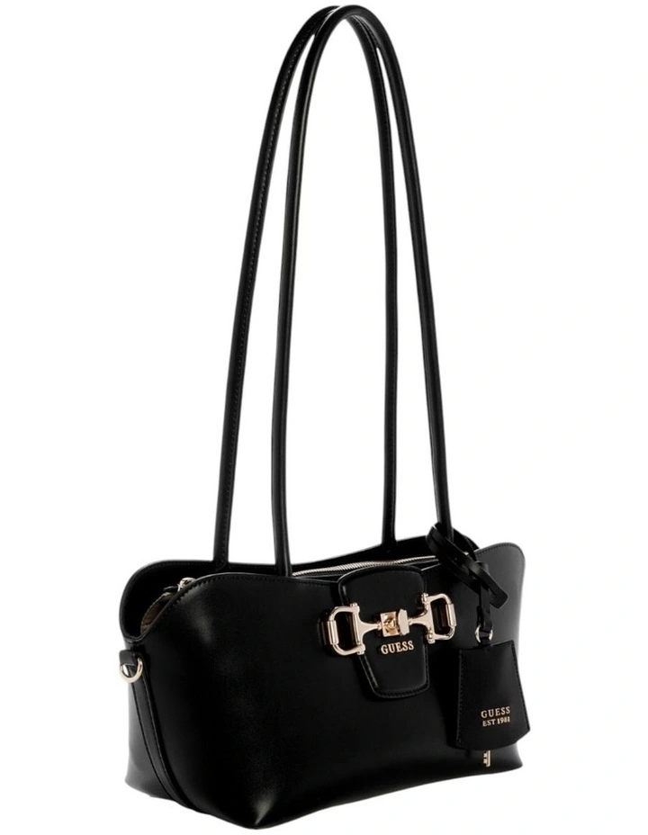 Janie Shoulder Satchel Bag in Black image 2