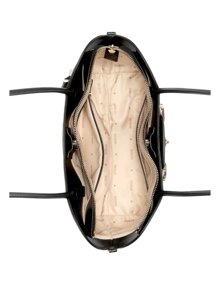 Janie Shoulder Satchel Bag in Black image 3