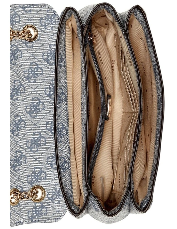 Noelle Convertible Crossbody Flap Bag in Slate Logo image 3