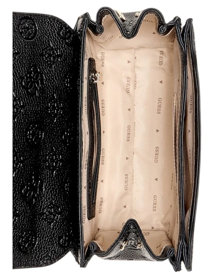 Cresidia II Convertible Crossbody Flap Bag in Black Logo image 3