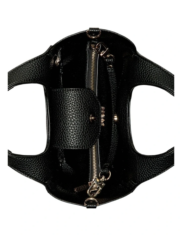 Helina Mini Tote Bag in Black image 3