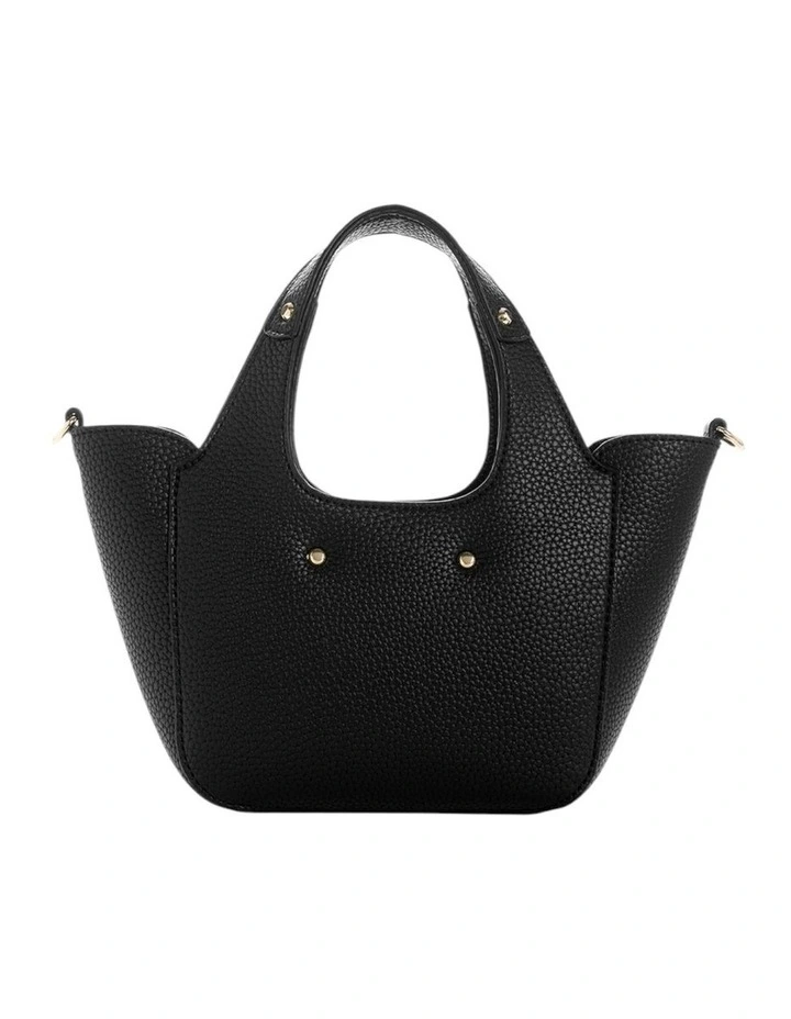 Helina Mini Tote Bag in Black image 4