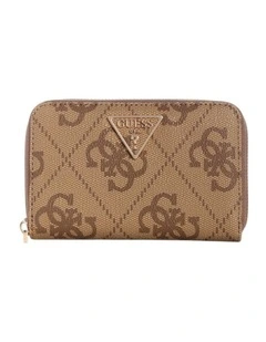 Laurel Medium Zip Around Wallet in Brown
