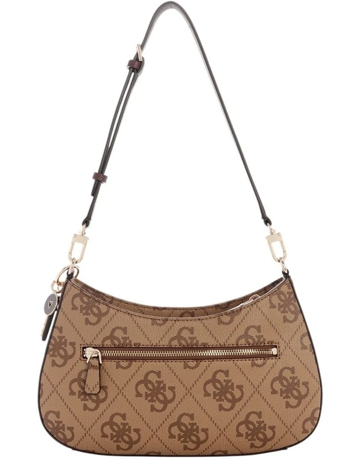 Noelle II Top Zip Shoulder Bag in Latte Logo/Brown image 5