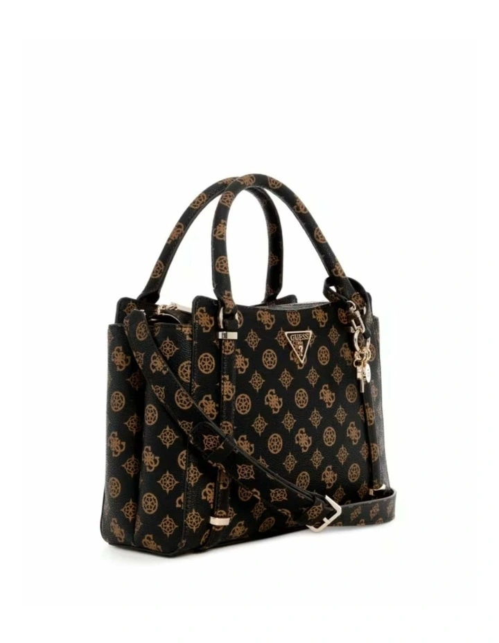 Daryna Double Compartment Satchel in Mocha Logo image 2