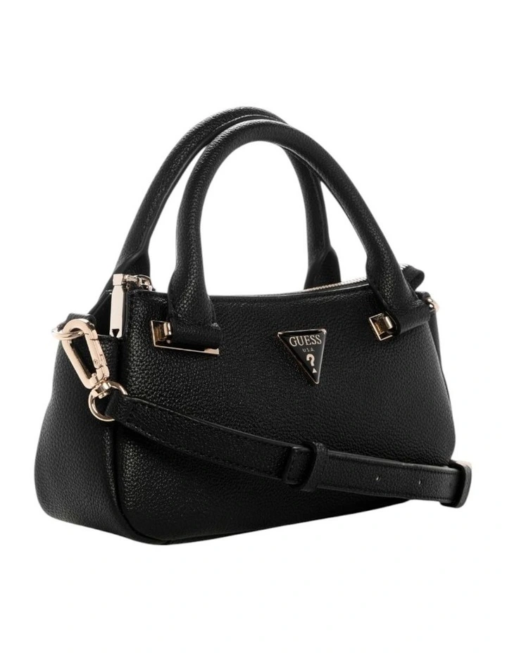 Evie Mini Satchel Bag in Black image 2