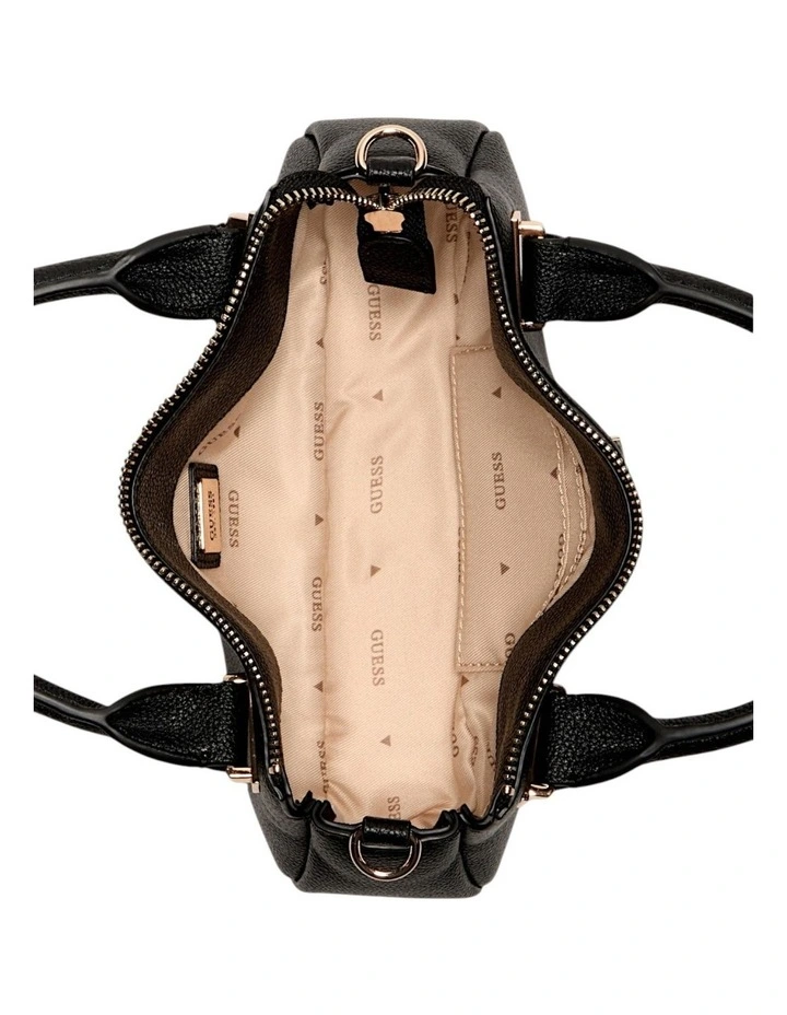 Evie Mini Satchel Bag in Black image 3