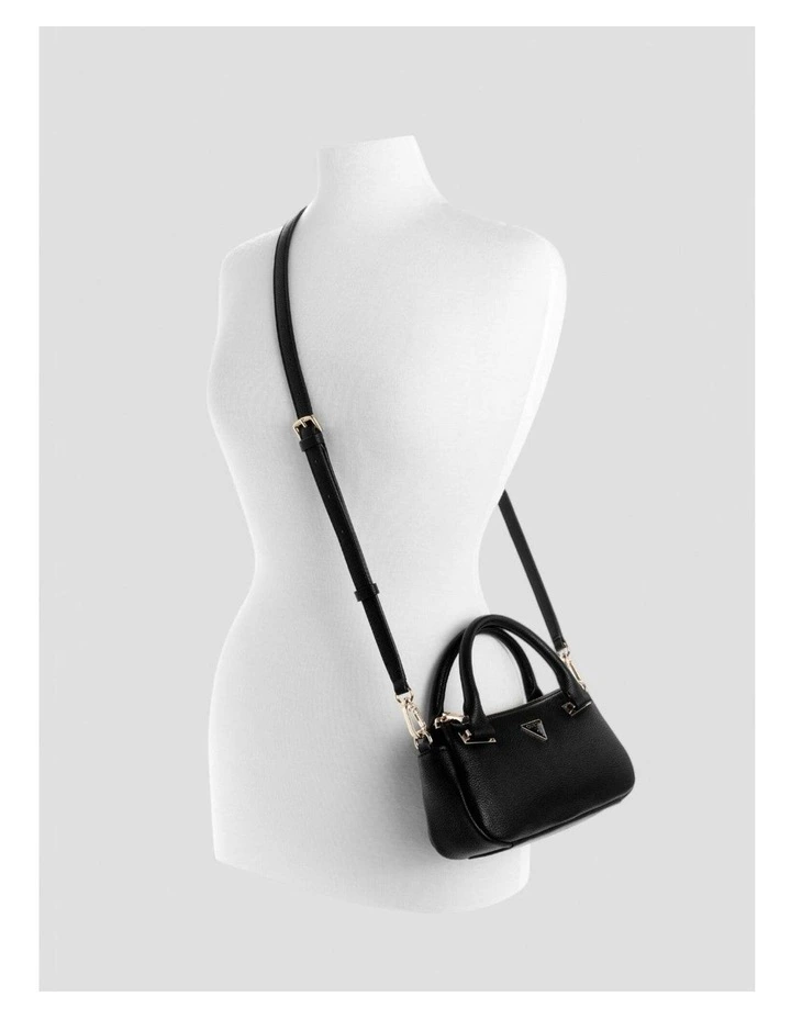 Evie Mini Satchel Bag in Black image 5
