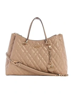 Isemay Girlfriend Shoulder Satchel Bag in Pale Mocha