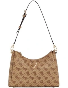 Meridian Shoulder Bag in Latte Logo