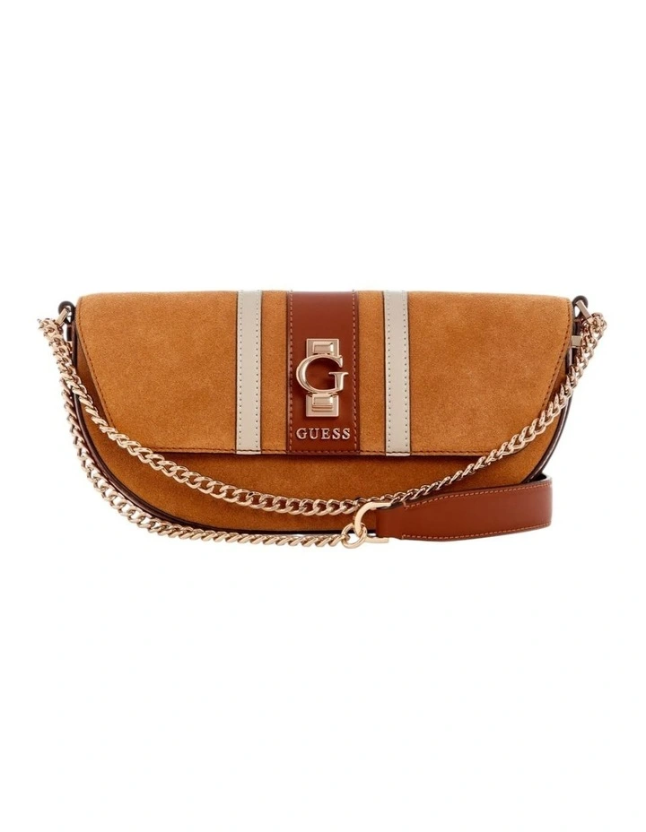 Erenia Convertible Crossbody Flap Bag in Cognac Multi image 1
