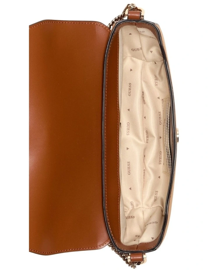 Erenia Convertible Crossbody Flap Bag in Cognac Multi image 4