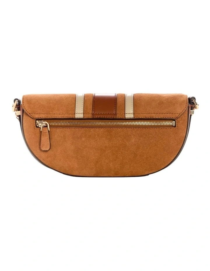 Erenia Convertible Crossbody Flap Bag in Cognac Multi image 5